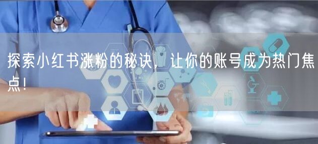 探索小红书涨粉的秘诀，让你的账号成为热门焦点！