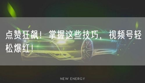 点赞狂飙！掌握这些技巧，视频号轻松爆红！