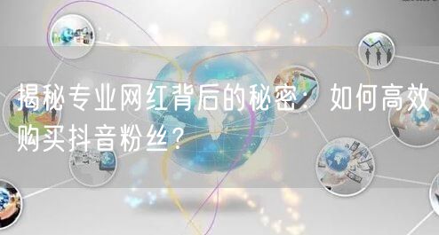 揭秘专业网红背后的秘密：如何高效购买抖音粉丝？