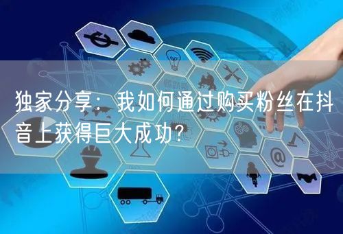 独家分享：我如何通过购买粉丝在抖音上获得巨大成功？