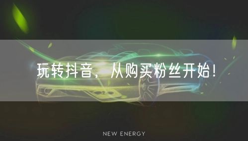 玩转抖音，从购买粉丝开始！